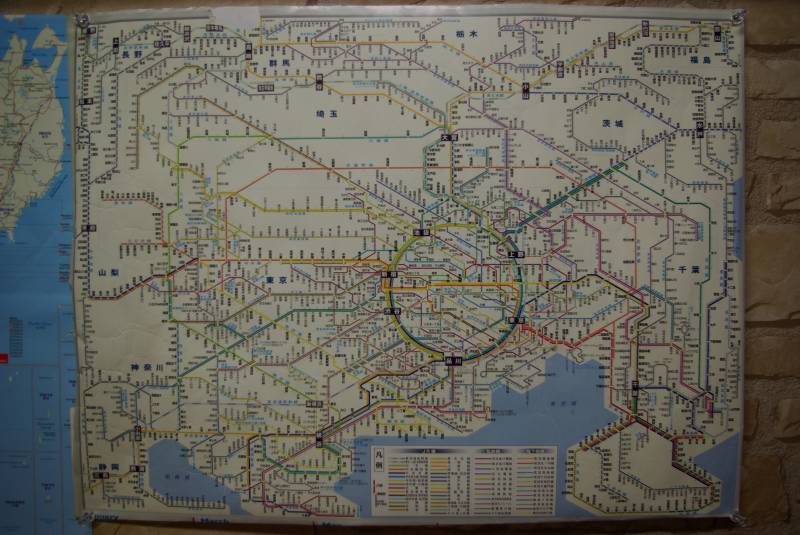 Tokyo subway/metro maze.