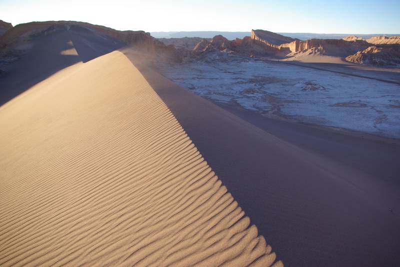 Sand dune in Valle de la Luna.